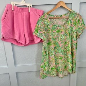 Lily Pulitzer shirt and shorts